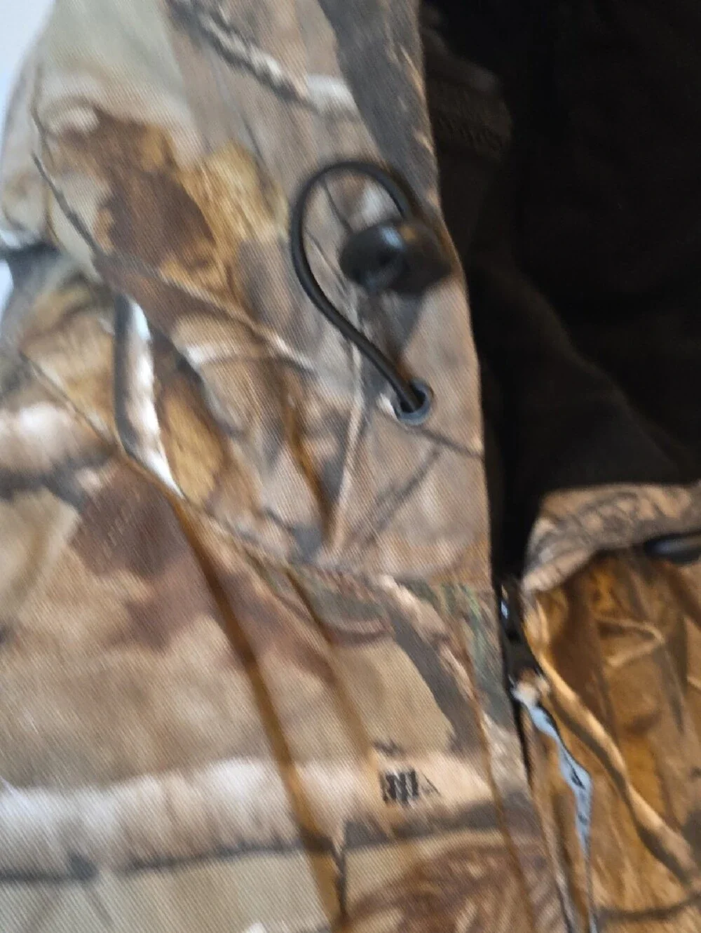 Realtree Black Jacket with Camo Trim